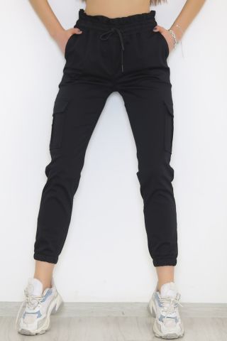 Beli Lastikli Kargo Pantolon Siyah - 8984.160.