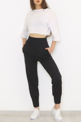 Paçası Dikişli Pantolon Siyah - 9088.1247.
