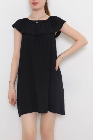 Şile Kumaş Madonna Elbise Siyah - 1236.1095.