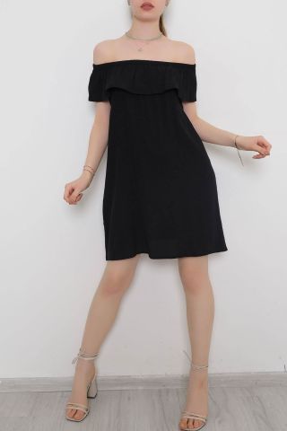 Şile Kumaş Madonna Elbise Siyah - 1236.1095.