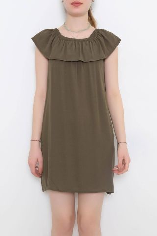 Şile Kumaş Madonna Elbise Haki - 1236.1095.