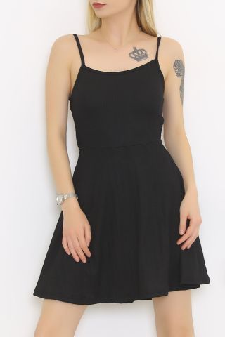 Sırt Bağlamalı Elbise Siyah - 9168.316.