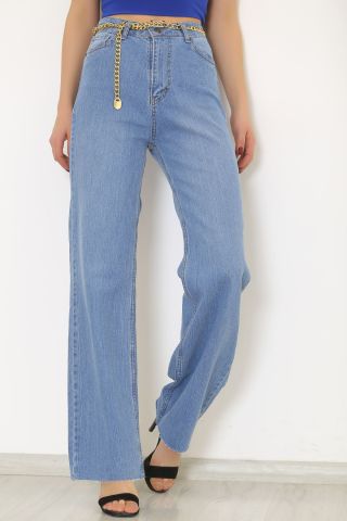 Paça Kesik Kot Pantolon Açıkmavi1 - 6217.1184.