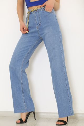 Paça Kesik Kot Pantolon Açıkmavi1 - 6217.1184.