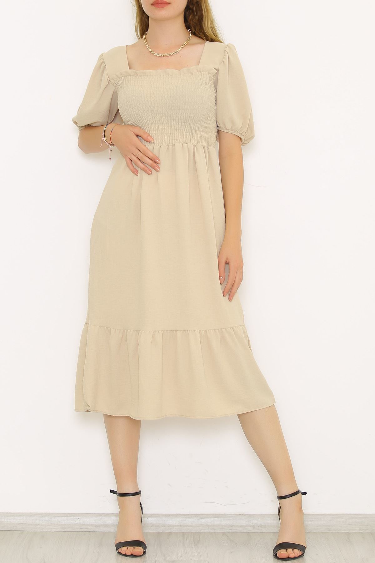 Gipeli Ayrobin Elbise Bej - 52511.1234.