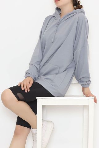 2 İplik Kapşonlu Sweat Dumangri - 10202.253.