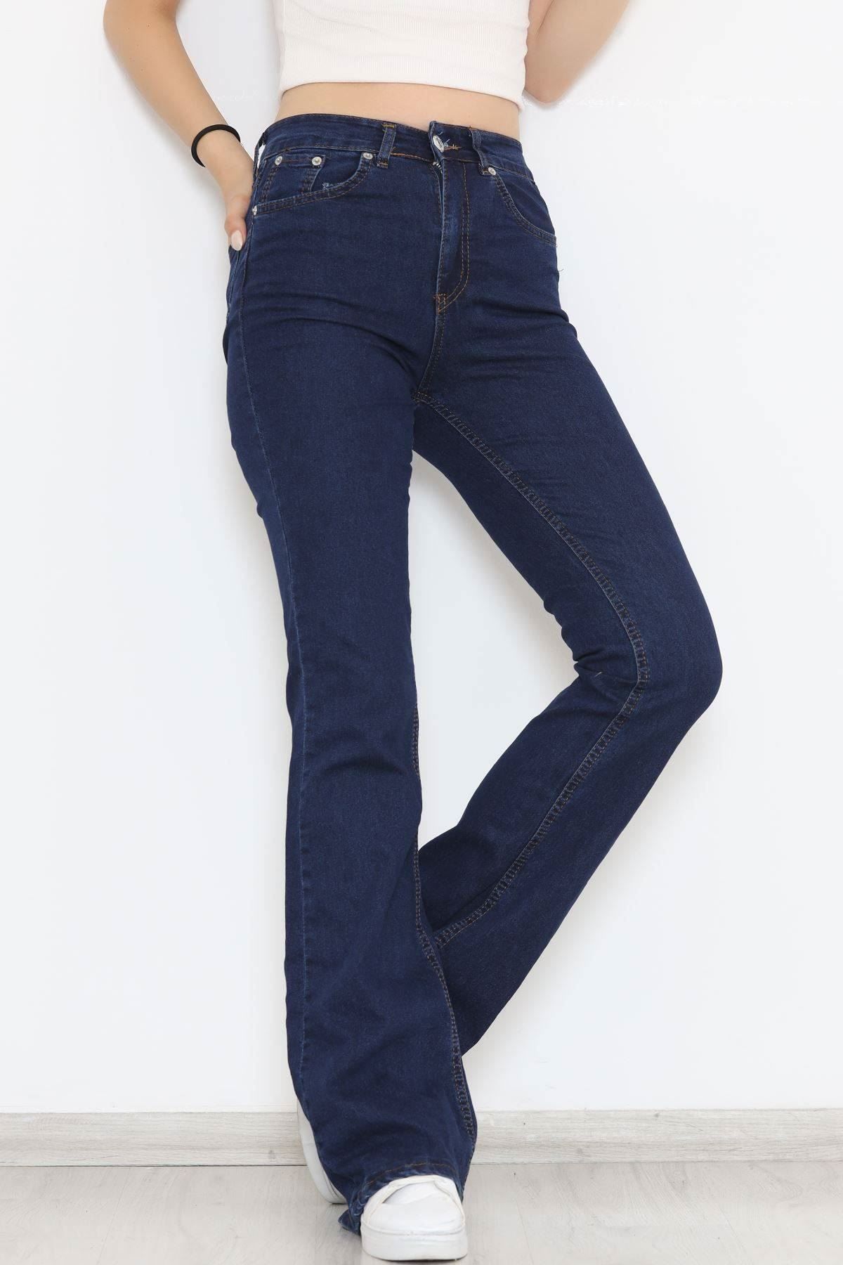 İspanyol Paça Kot Pantolon Koyumavi - 11614.1431.