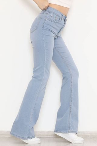 İspanyol Paça Kot Pantolon Buzmavi - 11614.1431.