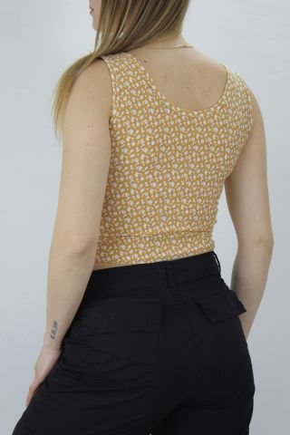 Kalın Askılı Crop Çiçekdesenli - 1700.1720