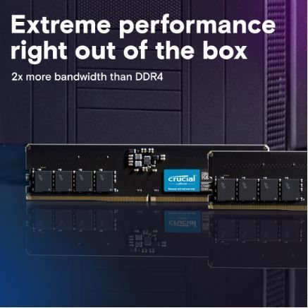 CT8G48C40U5 8GB DDR5 4800 CL40 1.1V UDIMM Single Desktop Memory