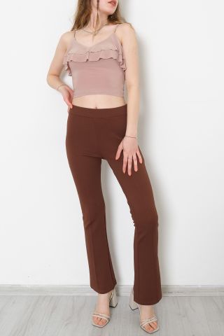 Yaka Fırfırlı Bluz Sütlükahve - 10694.631.