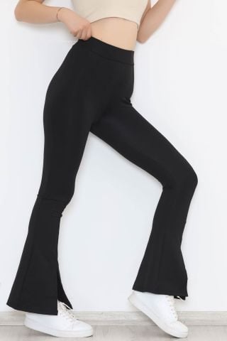 İspanyol Paça Dalgıç Tayt Siyah - 11605.1567.