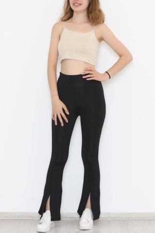 İspanyol Paça Dalgıç Tayt Siyah - 11605.1567.