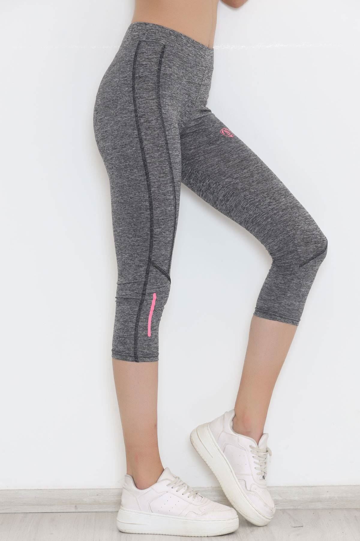 Yanı Parçalı Tayt Gri - 11727.1250.