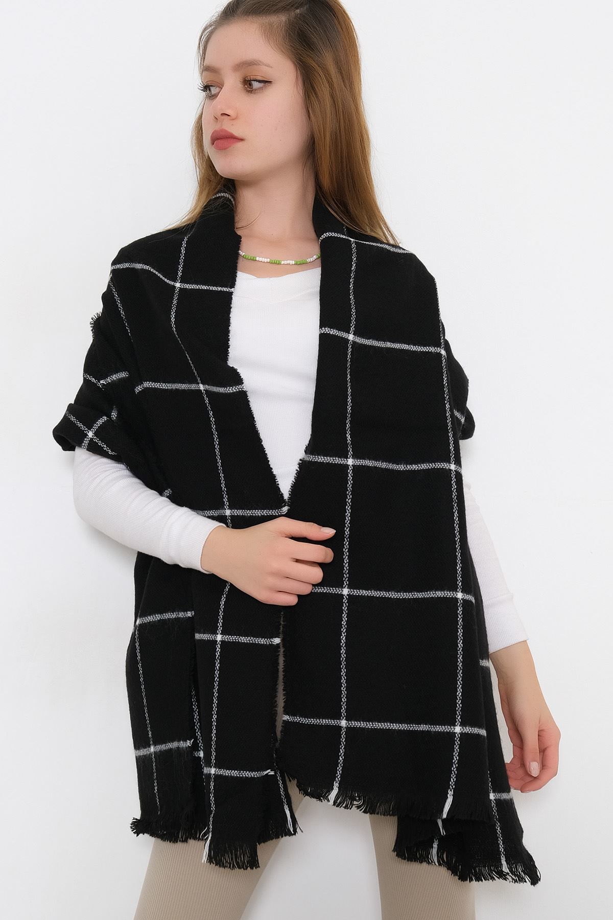 Kaşe Şal Siyahbeyaz - 10372.750.