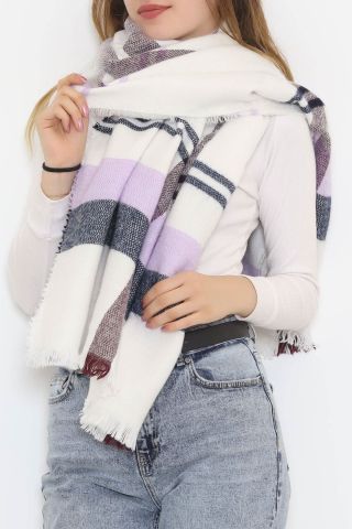 Kaşe Şal Laciçizgili - 10372.750.