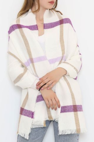 Kaşe Şal Lilaçizgili - 10372.750.