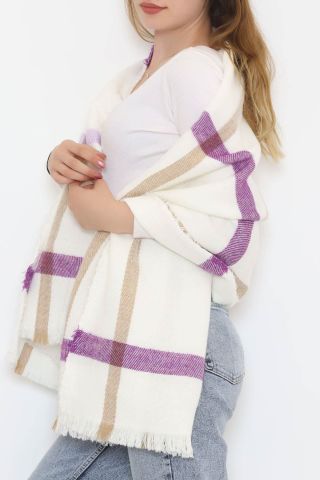 Kaşe Şal Lilaçizgili - 10372.750.