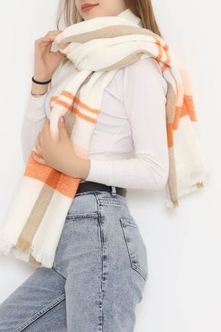 Kaşe Şal Turuncuçizgili - 10372.750.