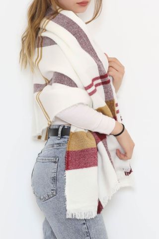 Kaşe Şal Bordoçizgili - 10372.750.