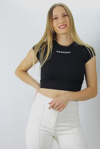 Bağlamalı Fitilli Crop Siyah - 123516