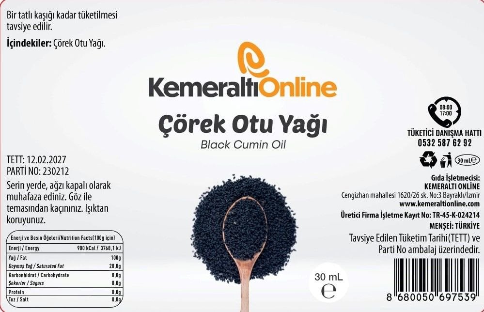 Çörekotu Yağı (soğuk Pres)