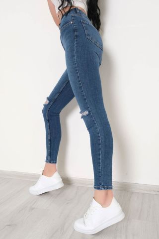 Lazerli Kot Pantolon Koyumavi - 22001.392.