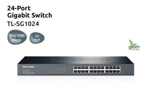 TL-SG1024 10/100/1000Mbps 24xPort %40 Güç Tasarruflu Raf Tipi Switch