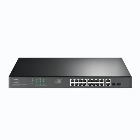 TL-SL1218MP 16-Port 10/100Mbps + 2-Port Gigabit Unmanaged PoE Switch