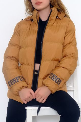 Kapşonlu Şişme Mont Taba - 5110.1555.