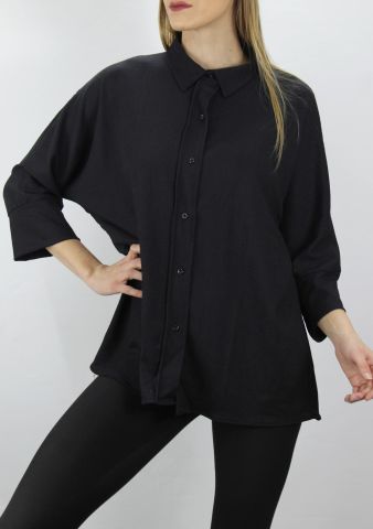 Krinkıl Gömlek Siyah - Lks2406.75