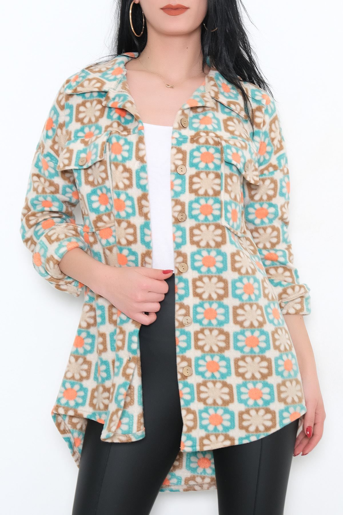 Çift Cep Gömlek Mintbej - 10502.1289.