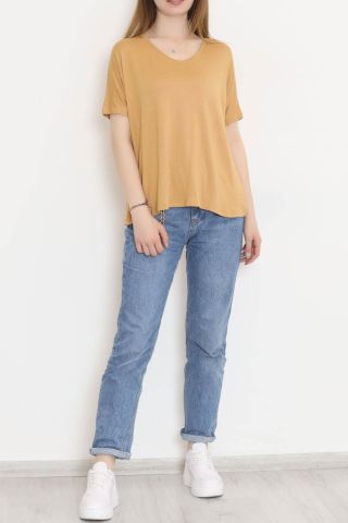 V Yaka Salaş Tişört Bisküvi - 10669.1095.