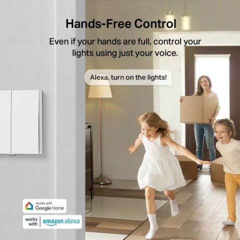 TAPO-S220 Smart Light Switch 2 Gang 1 Way