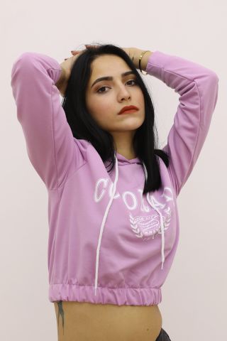 Kapşonlu Bel Lastikli Sweat - P-019085