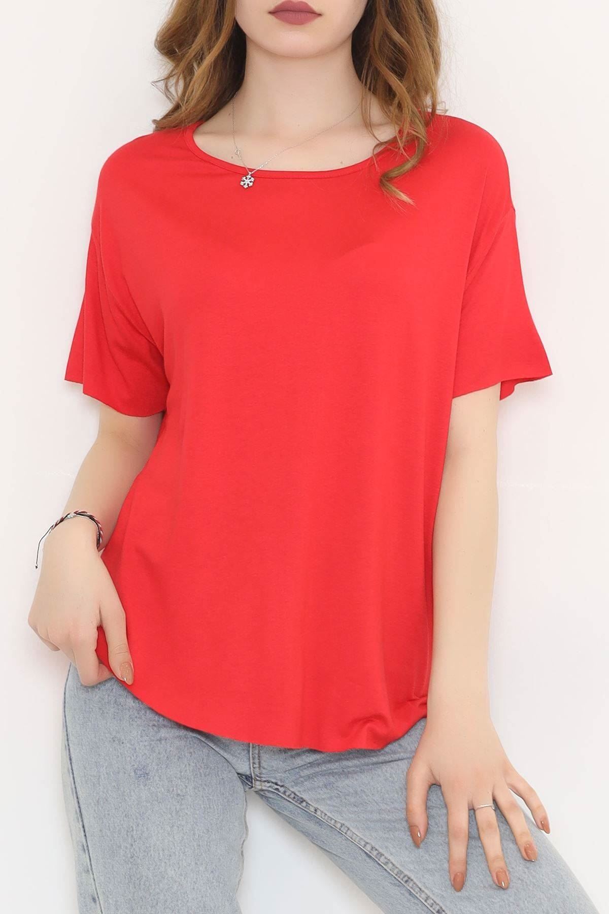 Ön Kısa Arka Uzun Tişört Kırmızı - 10662.1095.