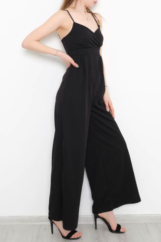 Bol Paça Askılı Tulum Siyah - 10760.631.