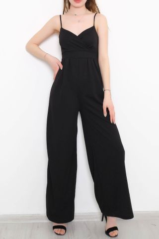 Bol Paça Askılı Tulum Siyah - 10760.631.