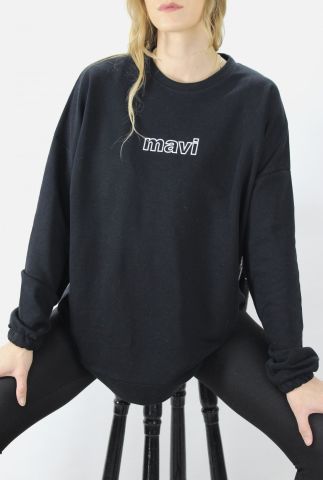 Baskılı İki İplik Sweat Siyah - DL420.1256