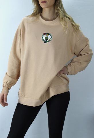 Baskılı Üç İplik Sweat Vizon - DL420.1266.1