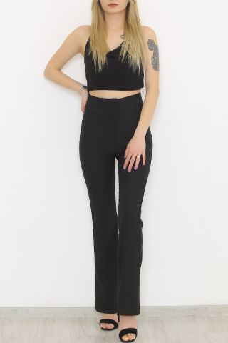 İspanyol Paça Pantolon Siyah - 20715.5176.