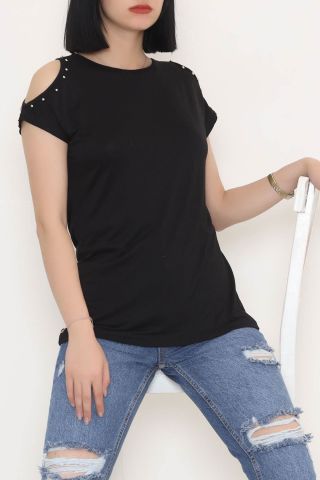 Omuz Detaylı Bluz Siyah - 11277.599.
