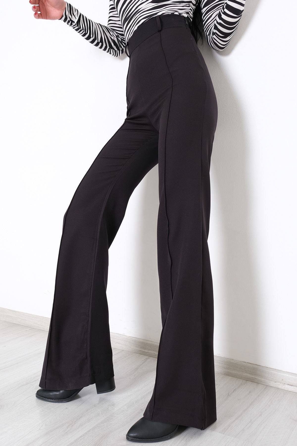 Cepsiz Palazzo Pantolon Siyah - 10589.1247.
