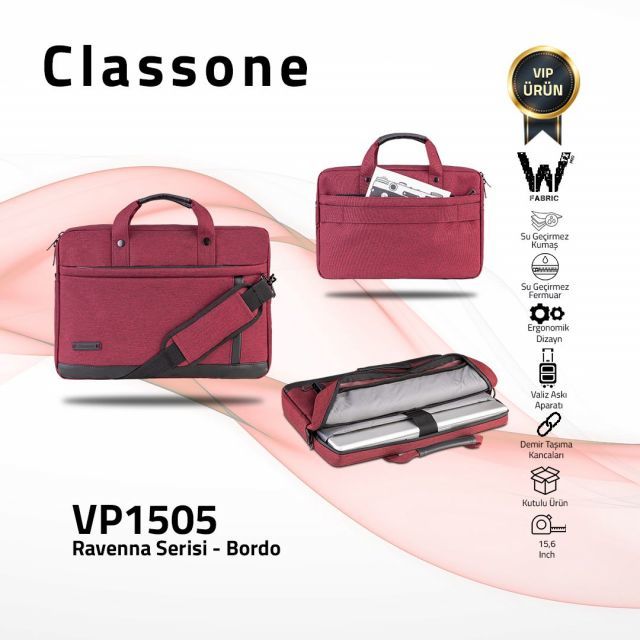 VP1005 VP1005 Ravenna 14'' Çanta -Bordo